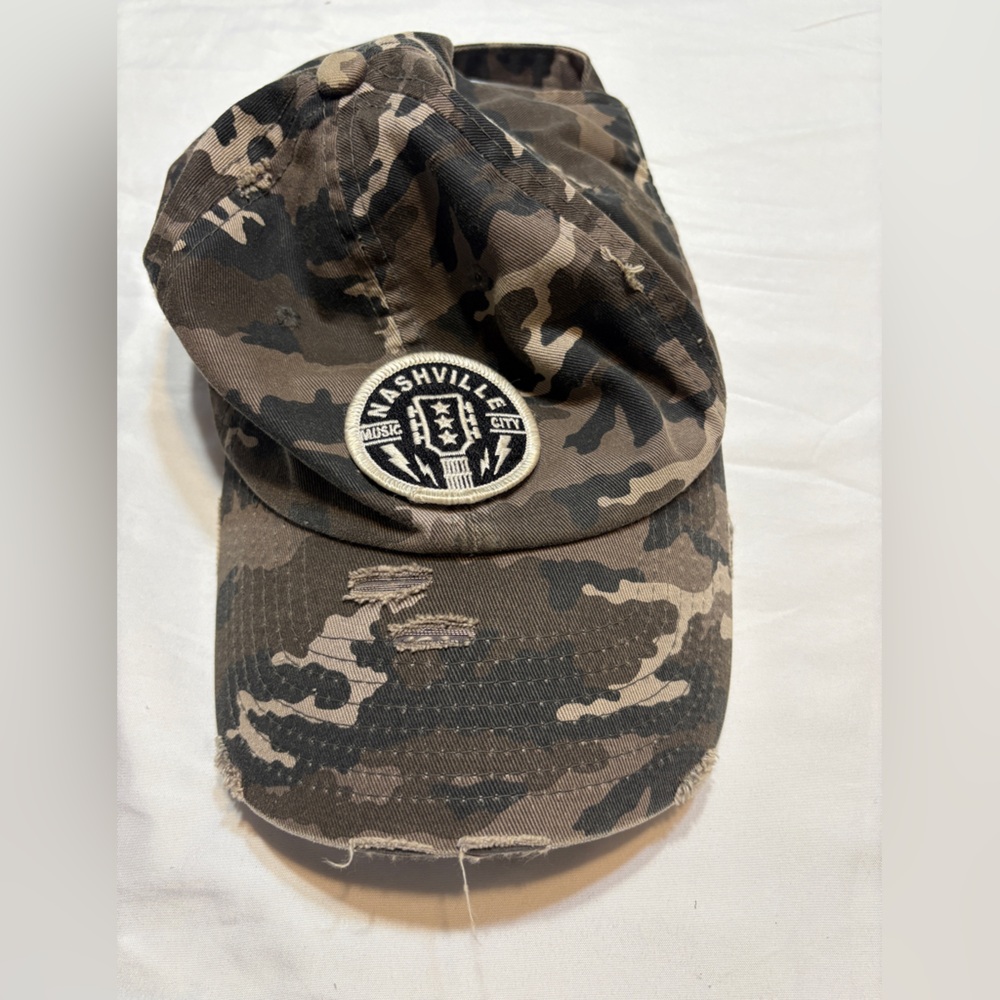 KBETHOS Distressed Camouflage Nashville Patch Hat‎ 100% Cotton